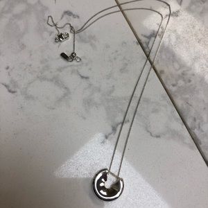 Jenny Bird hidden silver heart necklace